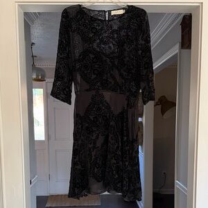 Johnny Was Elegant Burnout Velvet Dress